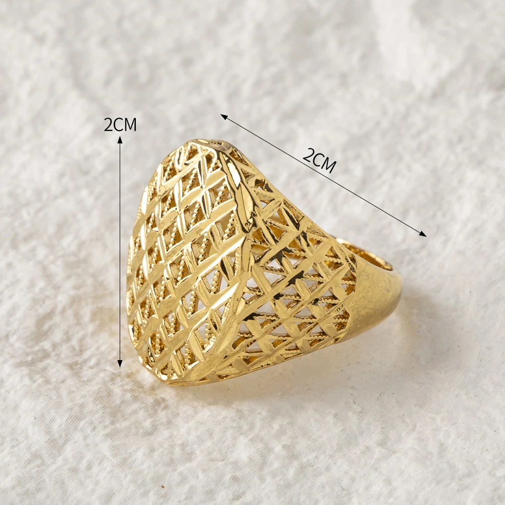 LUIZADA Vintage Türkische Fingerringe Frauen Runde Kristall Caesar Ring Gold Farbe Ethnische Hochzeit Schmuck Ring – Detail 6
