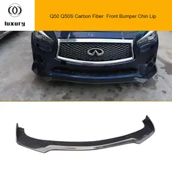 Carbon Fiber Front Bumper Chin Lip Splitter for Infiniti Q50 Q50s With Sport Bumper 14 - 17