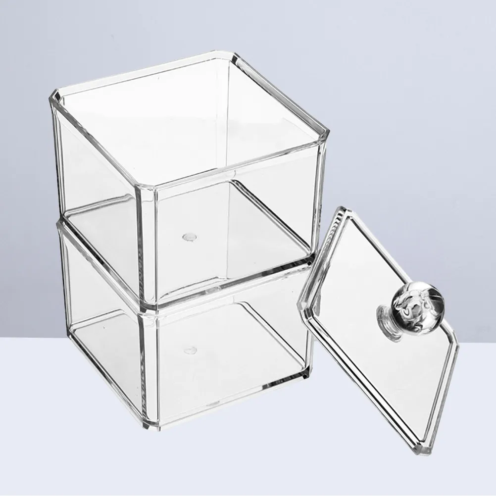 1Pcs Acrylic Clear Double-Deck Food Storage Box Ideal for Refrigerator Crisper Pantry Cabinet Tea Bag Organizer Kitchen Sorting