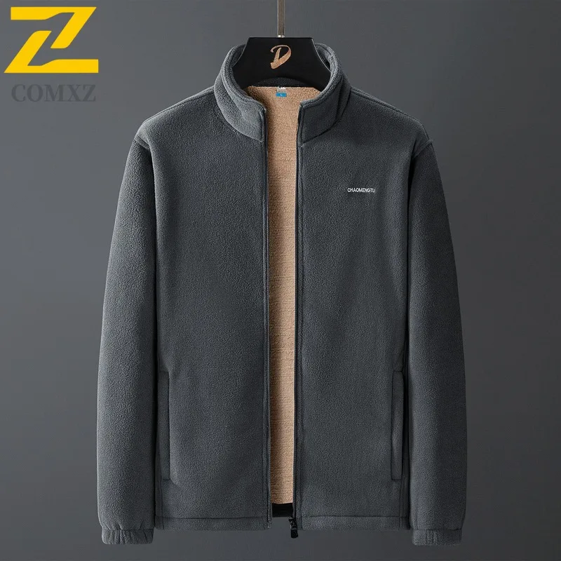 

COMXZ 2025 уличная мужская куртка для пешего туризма, путешествий, морозостойкая парка, классическая однотонная ветрозащитная зимняя одежда с воротником-стойкой