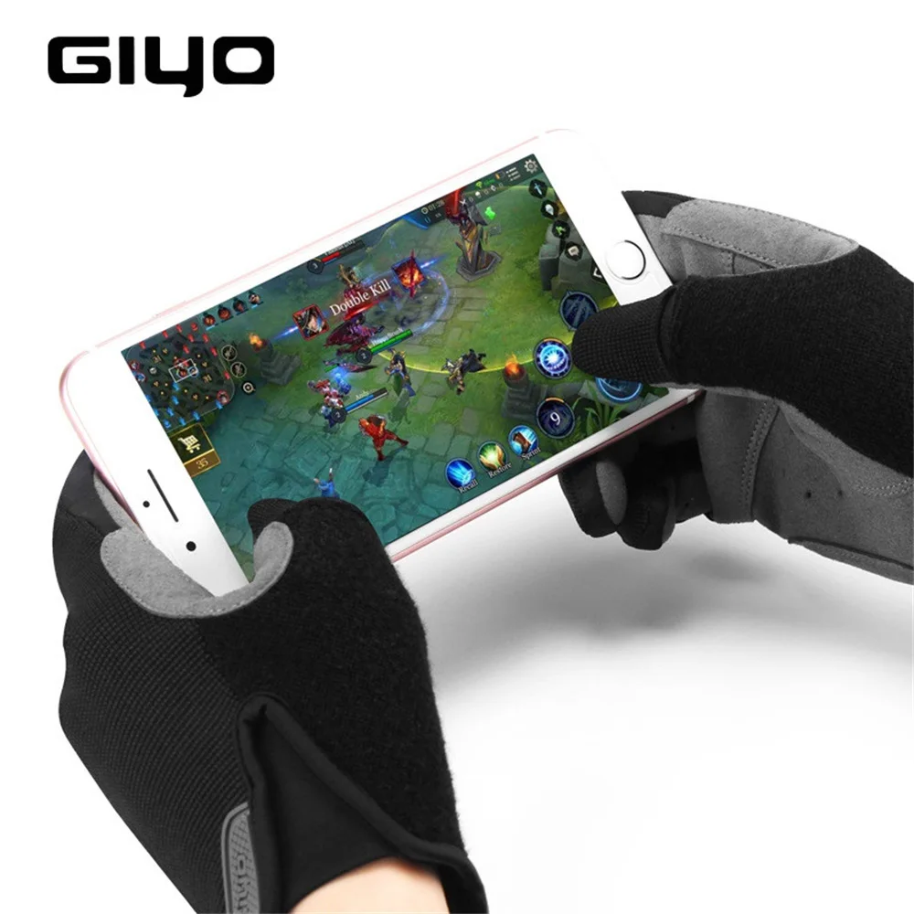 NEW GIYO Unisex Cycling Gloves Mens Winter MTB Bike Full Finger Gloves For Outdoor Hiking Sportwear Non-Slip Lycra Gloves S-05