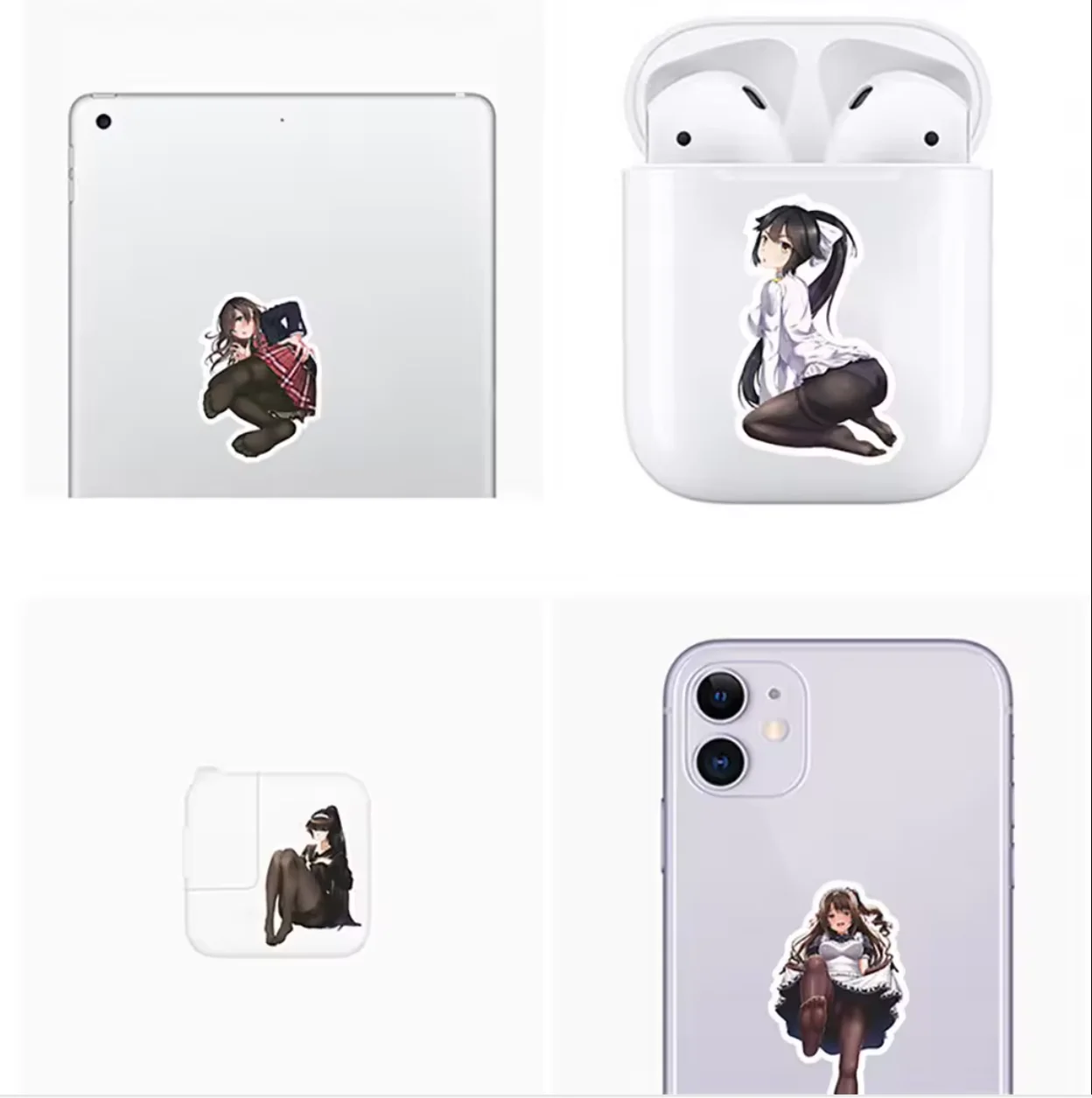 50/100 قطعة أنيمي مثير فتاة القدم ملصقات الديكور حقيبة سكرابوكينغ الهاتف المحمول الغيتار Kawaii ملصق الكرتون لعبة طفل