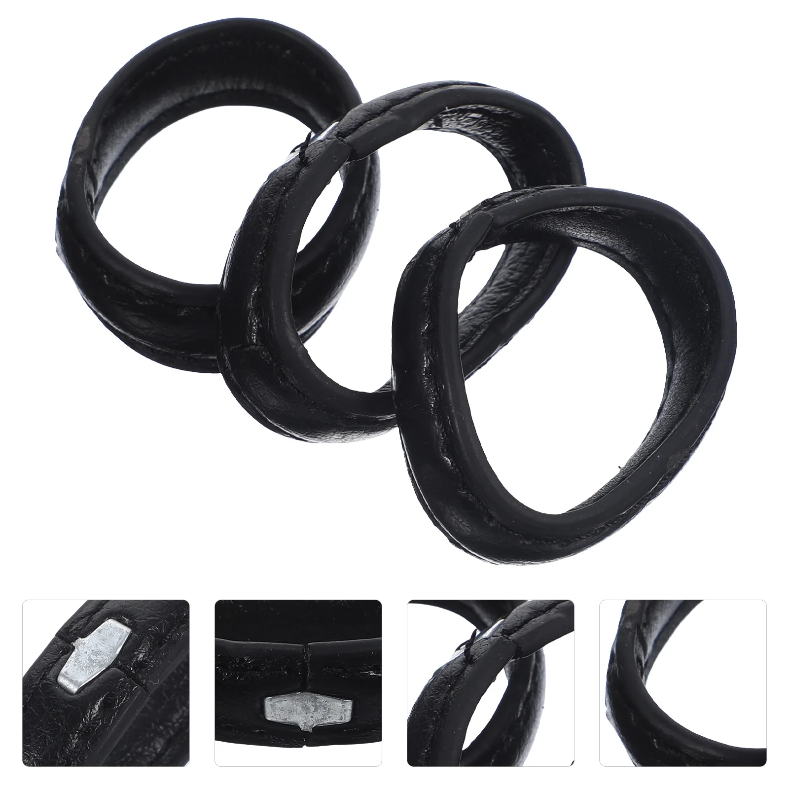 

3pcs Belt Loop Keepers Black Heavy Duty Men Wide Loops Outdoor Sports Daily Wear Durable Strap Retainers Fixing Hoops