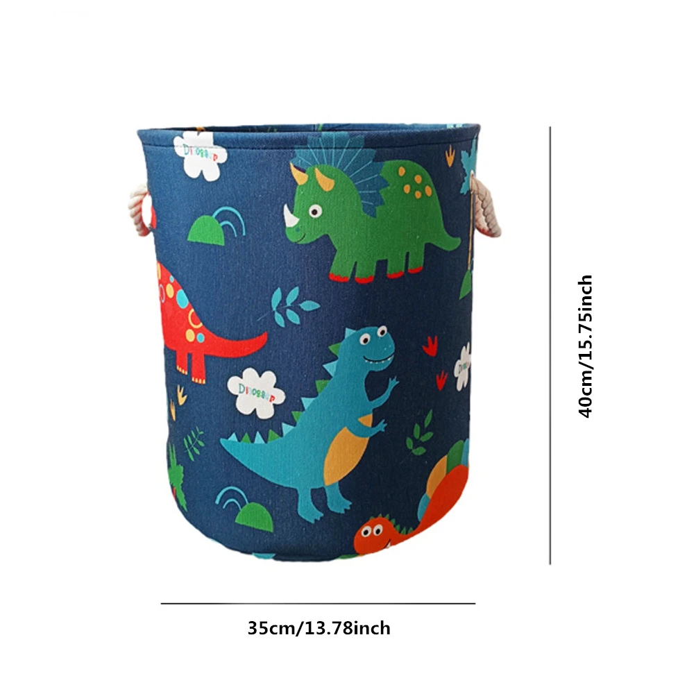 Dinosaur Storage Basket Foldable Laundry Basket Toy Clothes Storage Hamper Organizer Storage Box for Bathroom Bedroom Nursery