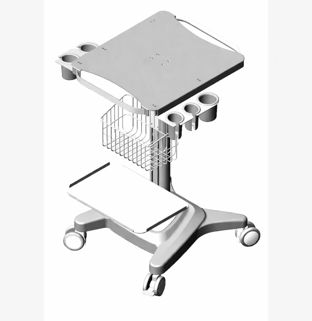 Hospital Trolley, Machine Portable Trolley, Veterinary Medical Trolley with Multi-probe Stand