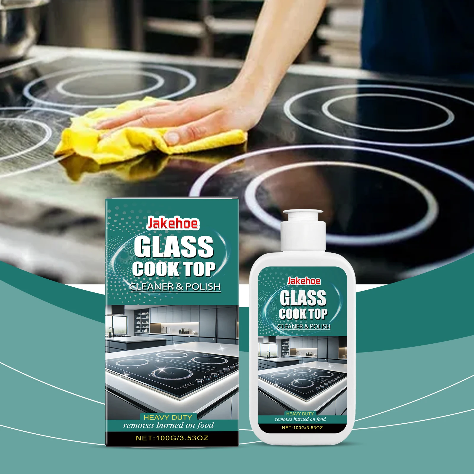 

Glass stove cleaning and polishing agent: deeply removes stubborn stains on the stove, repairs scratches, restores luster, used