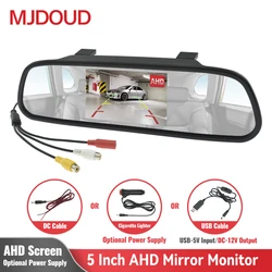 MJDOUD 5 Inch Car AHD Mirror Monitor for Vehicle Parking  5