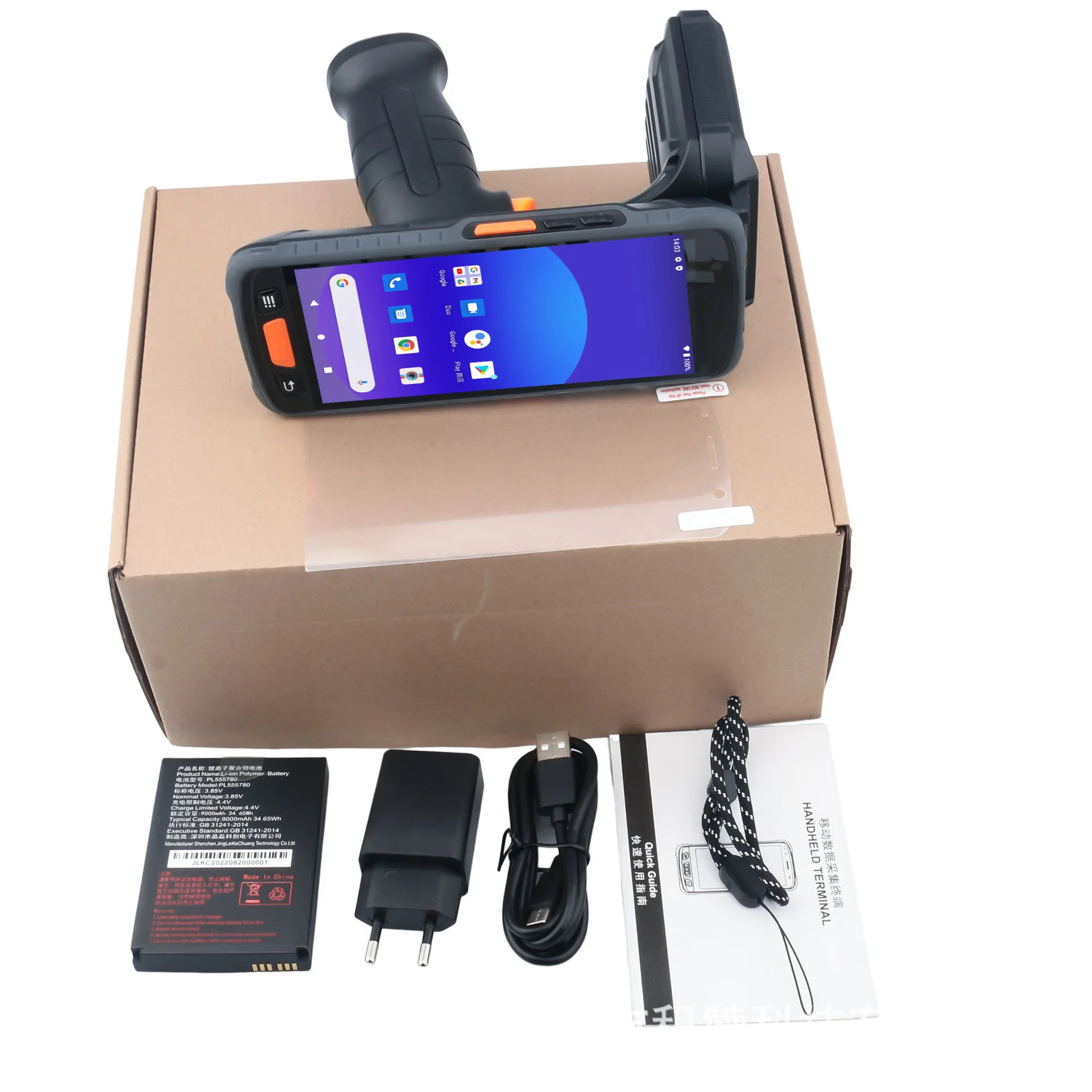 Scanner d'impression de barre industriel, ordinateur de poche robuste, Android 11, pda, 5.5 pouces, logistique 4G, rfid, uhf, nfc, 1d, 2d, le moins cher