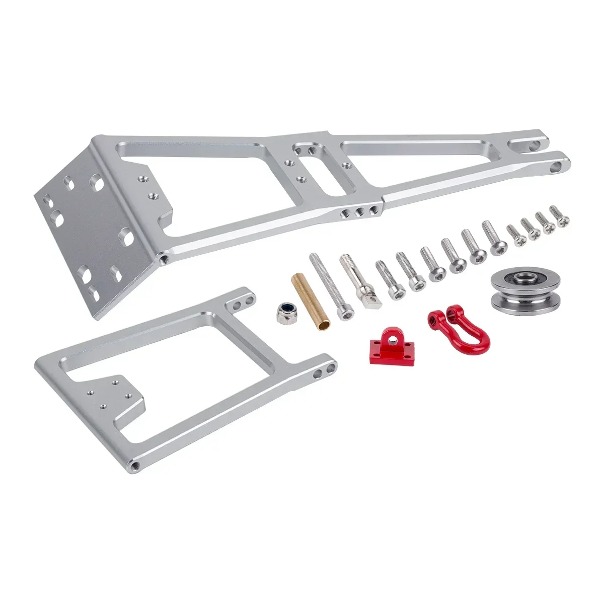 AMK 1/10 RC Crawler Tow Truck Kit d'accessoires de camion de dépanneuse de grue bras Wrecker Kit de treuil servo pour 1/10 RC Crawler SCX10 TRX4 Capra LCG Pièces de mise à