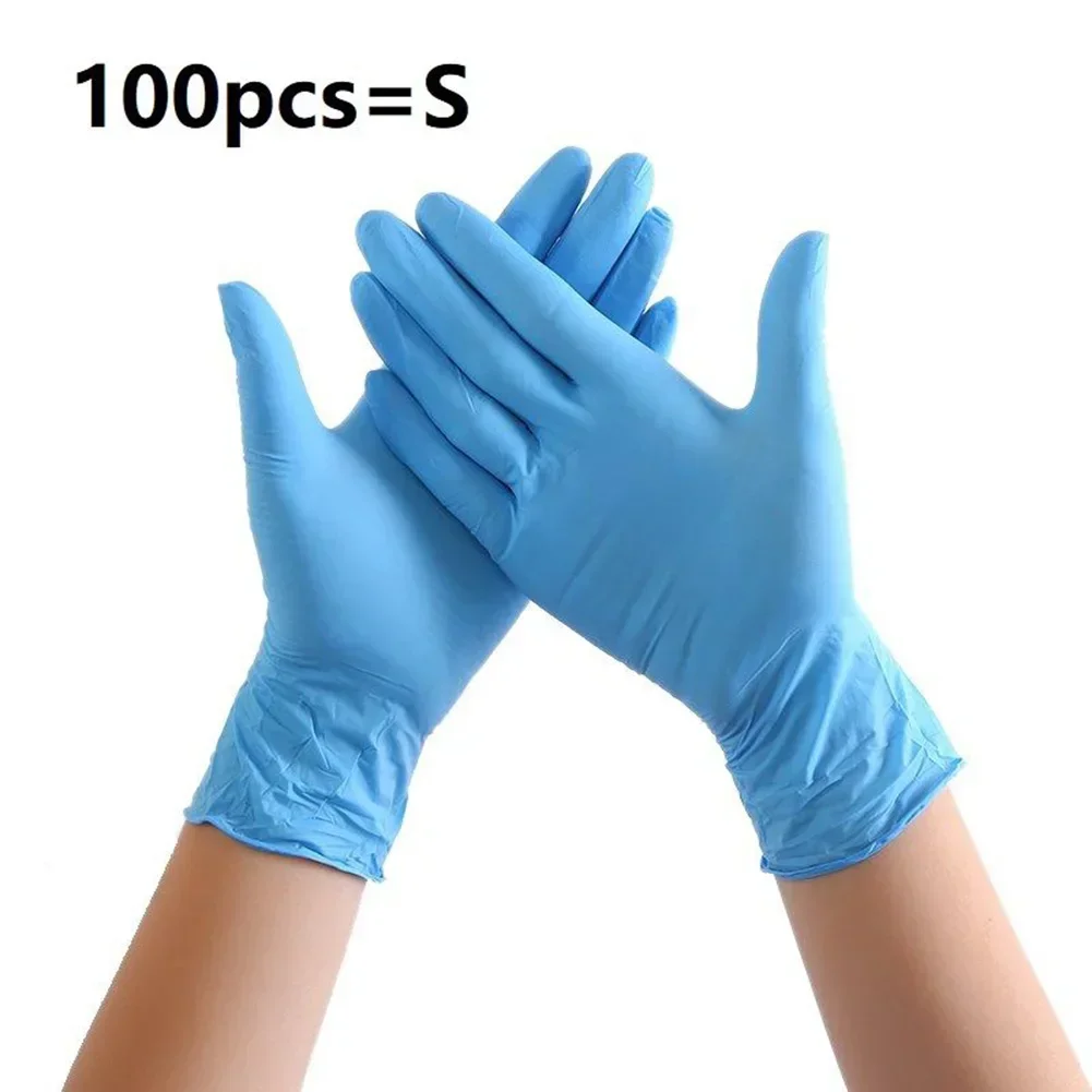 20/100pcs Disposable Gloves Household Protective Gloves For Home Cleaning Food Industry Pure Nitrile Gloves S M L Latex