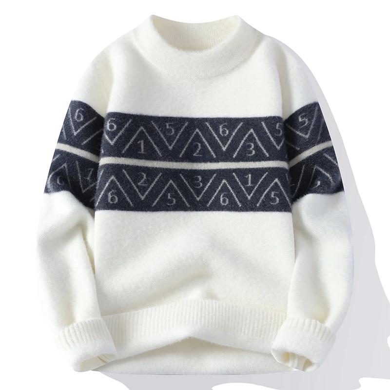 

2023 Autumn/Winter New Men's High-Quality Personalized pattern Fashion Trend Sweater Men Casual Comfortable Warm Sweaters men