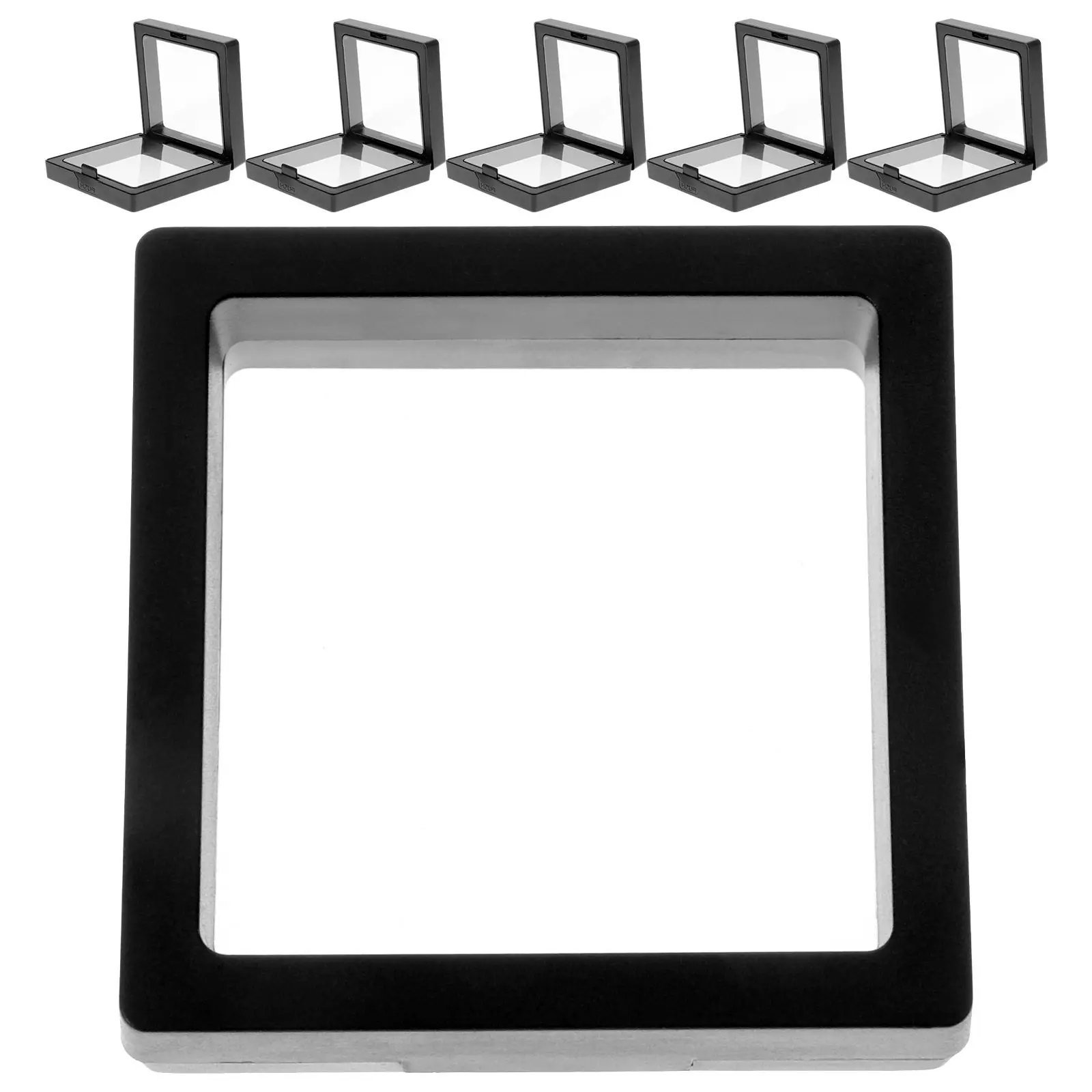 

6 Sets Transparent Jewelry Display Box Pe Film Multi-Purpose Plastic Ring Bracelet Storage Gift Case Jewelry Wrapping Box