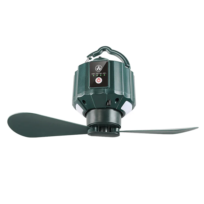 

PZHI-многофункциональный электрический вентилятор 2в1, USB перезарядка, портативный вентилятор воздушного охлаждения, уличный потолочный вентилятор для кемпинга с подсветкой