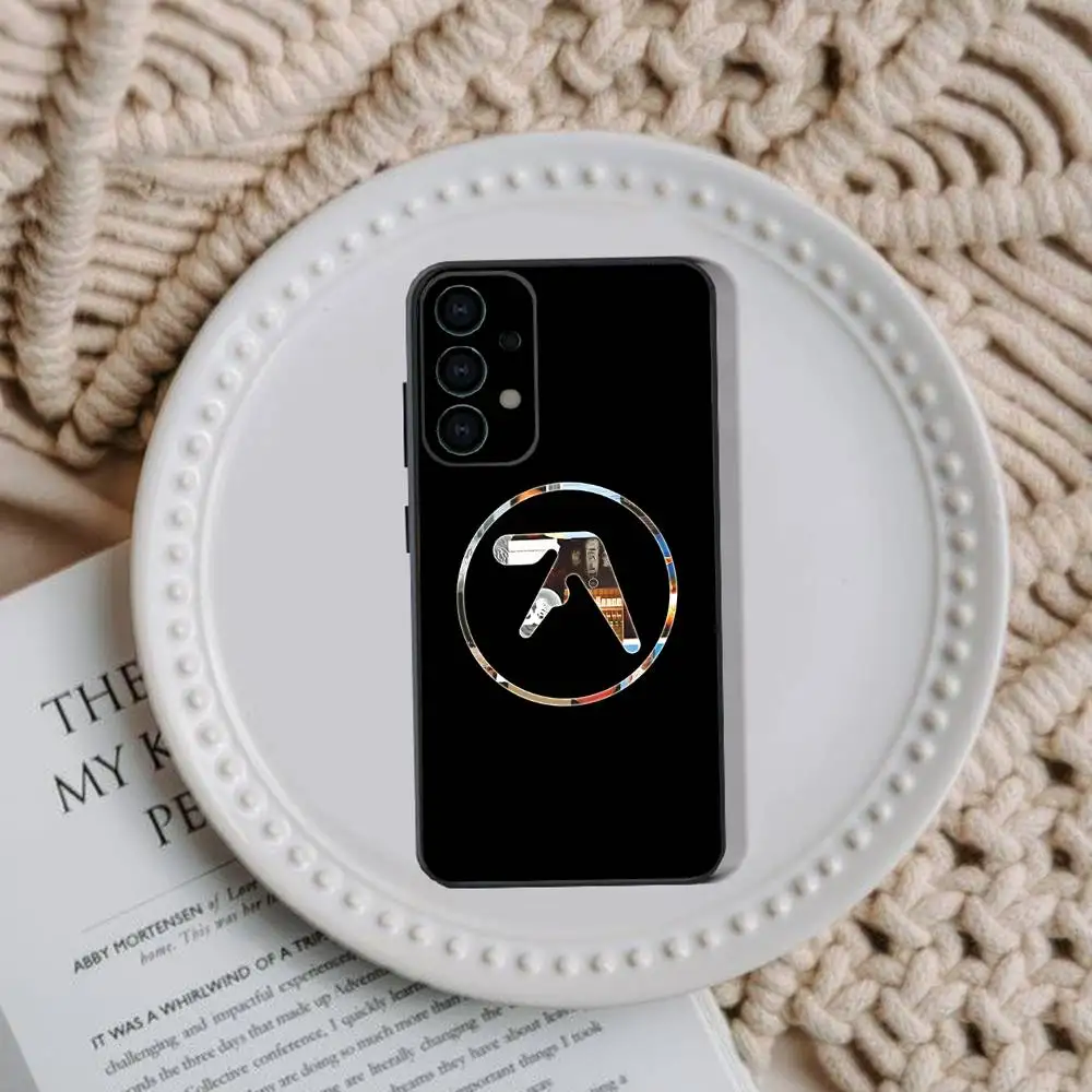 Funda de teléfono músico A-Aphex t-twin para Samsung Galaxy A73,72,51,53,52,71,22,5G,Note,J7,8,9 funda negra suave