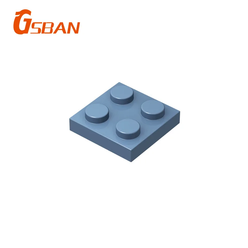 GSBan 3022 Bricks 50pcs Plate 2x2 Particles Building Blocks Accessories