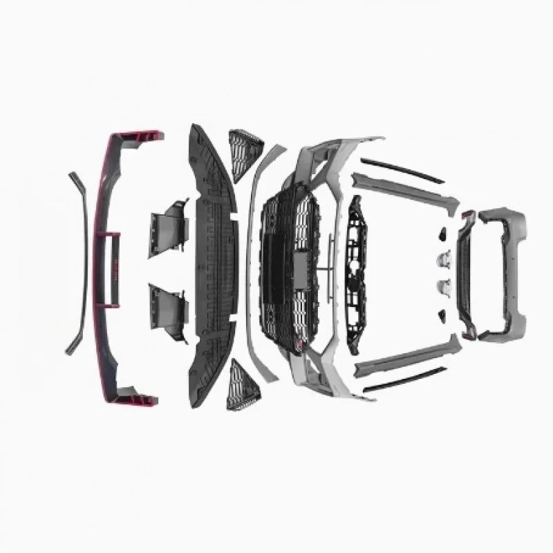 Dened specifically 2019–2021 A7 RS7 upgr, this kit includes front and rear bumpers, a front lip, a rear diffuser,