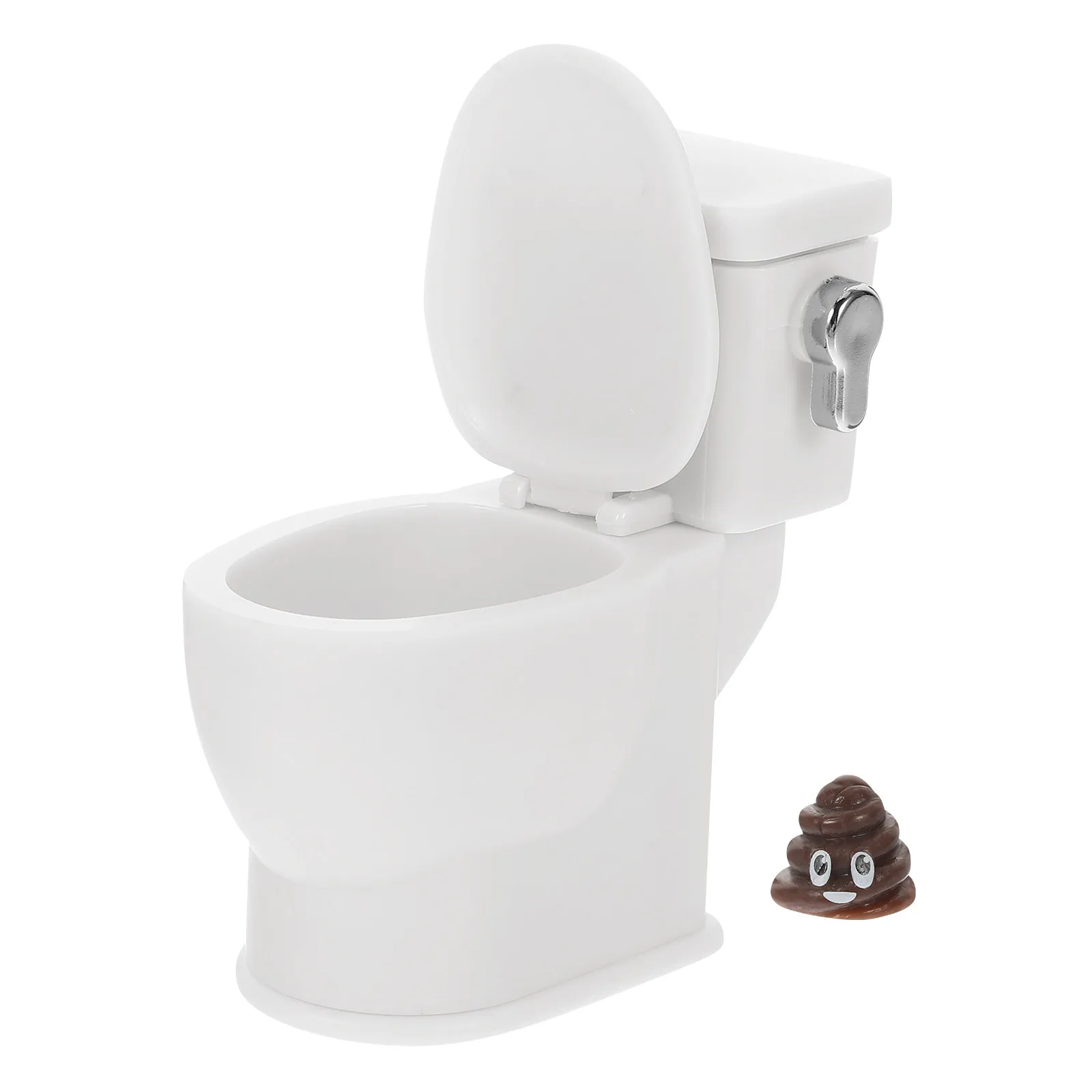 

Mini Toilet Chic Color Miniature House Furniture Smooth Surface Realistic Bathroom Flush Toilet Decor Mini House Furniture