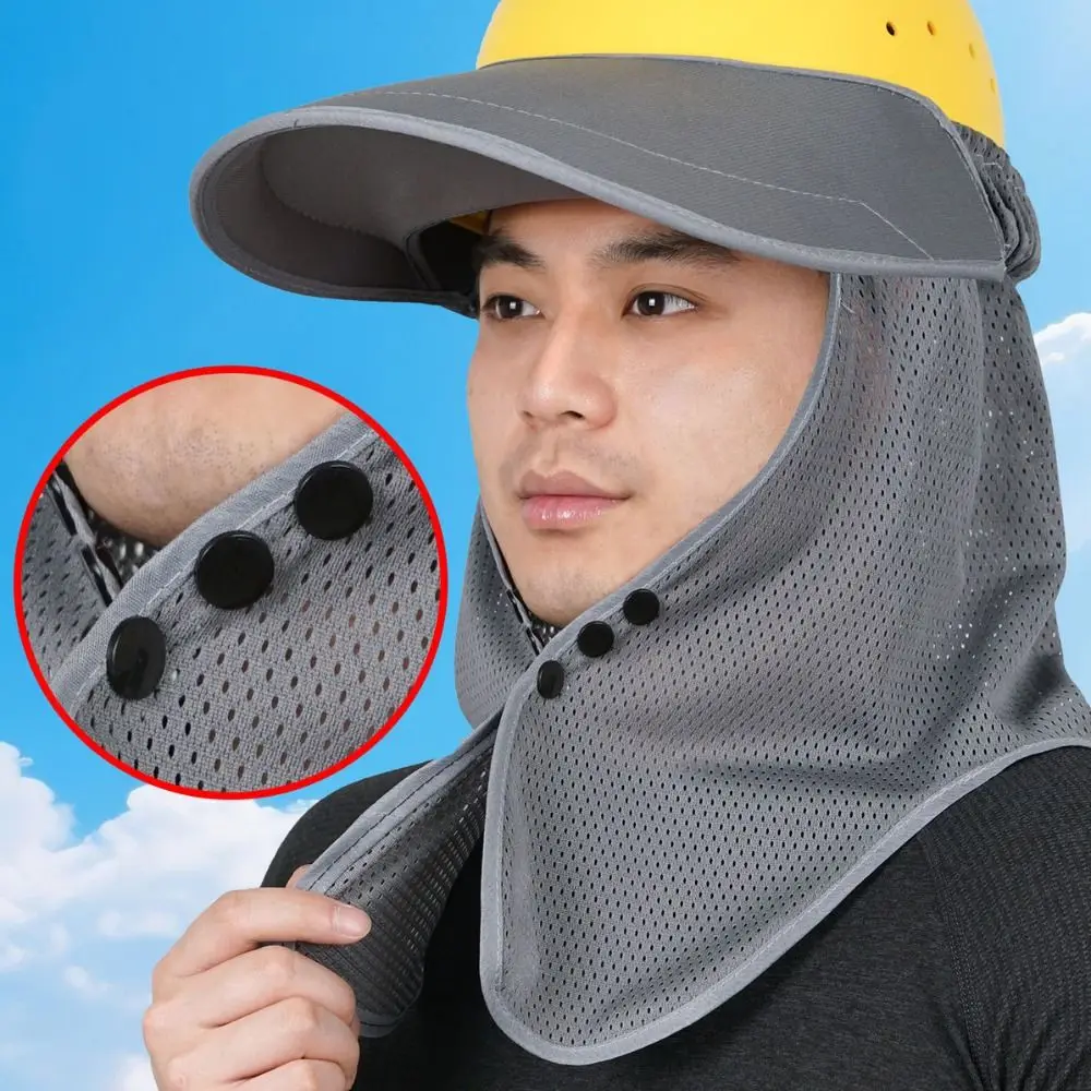 Breathable Hard Hat Sun Shield Mesh Universal Neck Protection Sun Shield UV Protection Block The Sun Construction Cap Cover