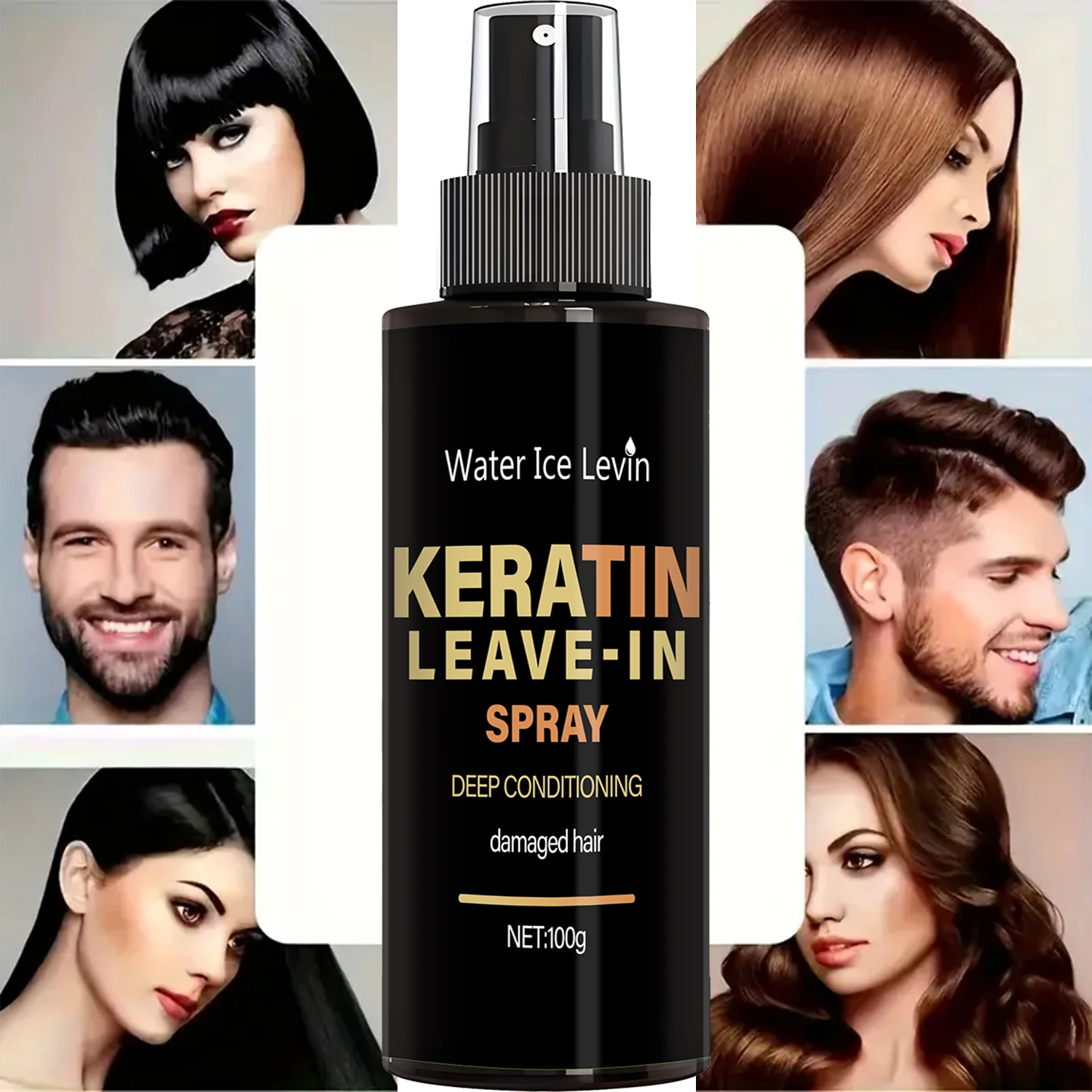 Keratin & Biotin Leave-In Spray 100g, Deep Conditioning Treatment for Damaged Hair, with Rice Amino Acids, Fast Shipping - view 3