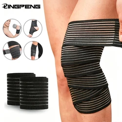 Extra Long Elastic Knee Wrap Compression Bandage Brace Support for Legs,Stabilising Ligaments, Squat,Basketball,Running