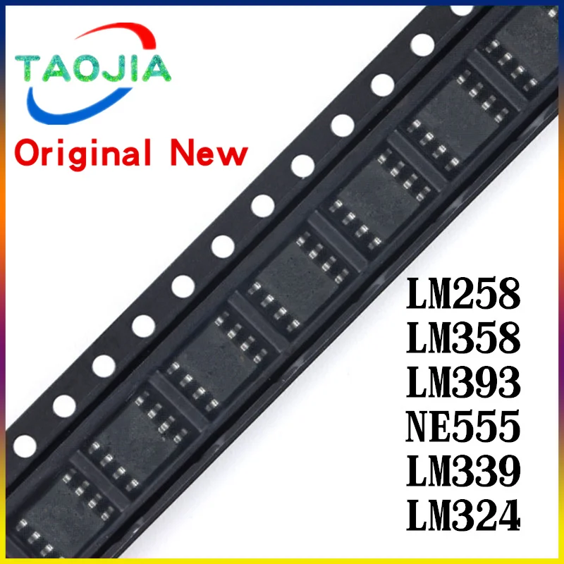 50PCS LM358 LM393 LM339 LM324 NE555 LM258 SOP SMD LM258DR LM358DR LM324DR LM339DR LM393DR NE555DR Amplifier Circuit new