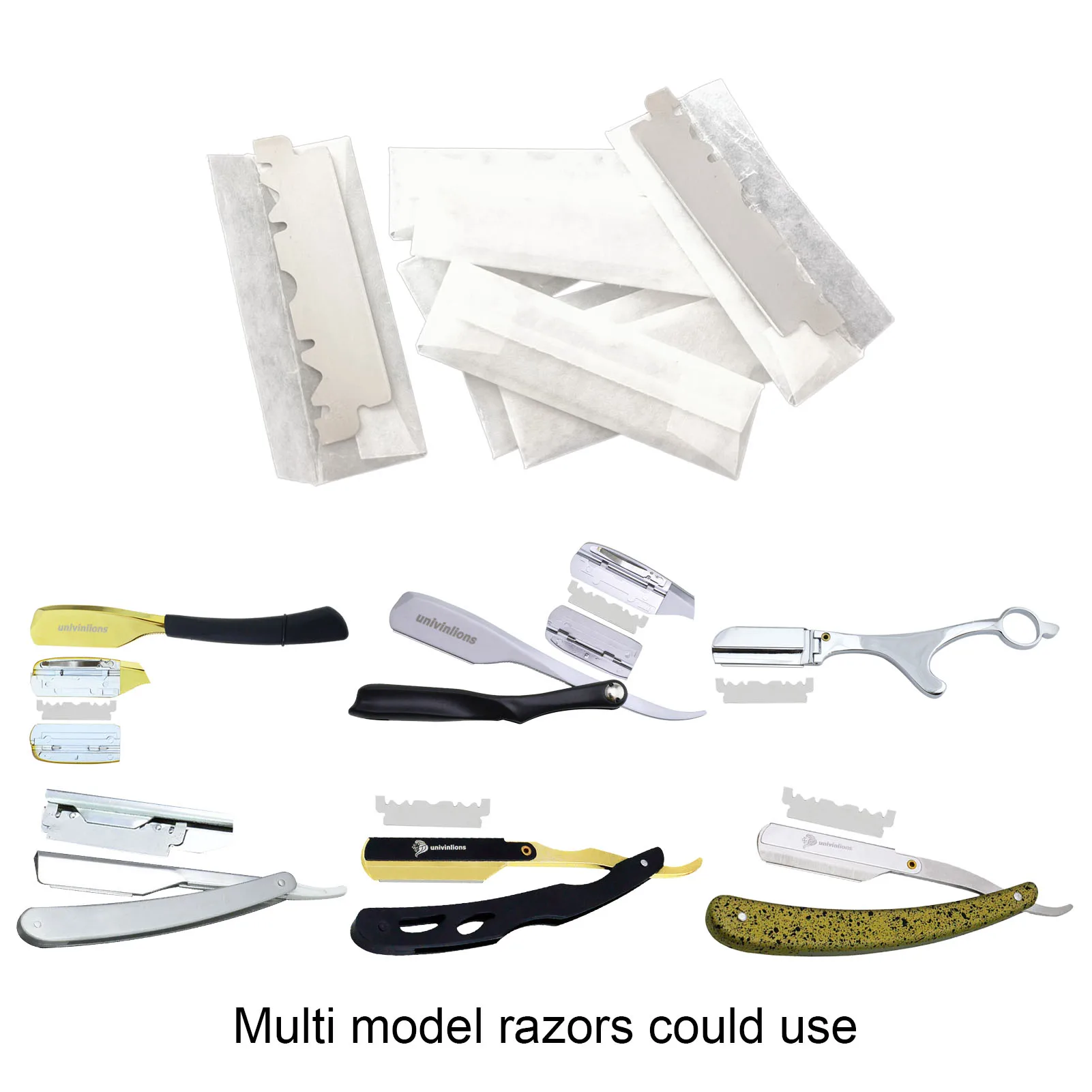 1 Razor+100 Blades Straight Shaving Dural Edge Razors Barber Hair Razor Spring Styling Shaver Beard Underarm Body Hair Removal