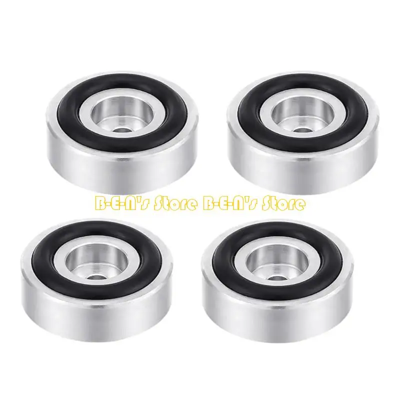 Y1AD 4Pcs Stainless Steel Feet With Anti Vibration Rubber Cutting Board Feet Nonslip Pad For Tables And Chairs
