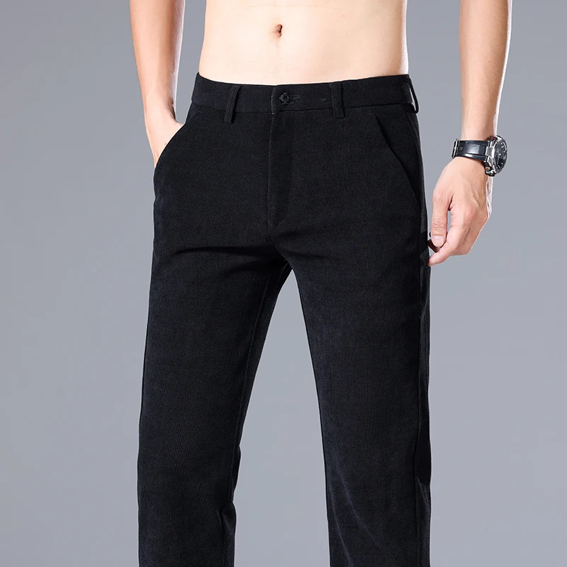 กางเกงขายาวทรงตรงผ้าวูลผสมไลโอเซลล์คุณภาพสูง ไม่ต้องรีด ยี่ห้อใหม่ แฟชั่นลำลอง ธุรกิจ ออฟฟิศ เสื้อผ้าผู้ชาย 2025