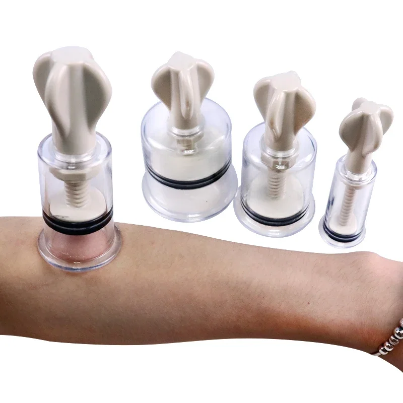 Vacuum Suction Cupping Cup Nipple Suckers Enhancer Massage Vacuum Cans Plastic Enlarger Medical Portable Twist Pump Cupping Tool