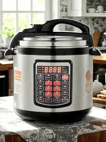 밥솥 8L 220V 영어 버튼 다기능 터치 전기 압력 밥솥 완전 자동 요리 냄비 주방 가전