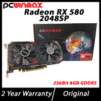 PCWINMAX New Radeon RX580 8GB DDR5 2048SP 256Bit Gaming Graphics Card GPU Desktop PCI-E 3.0 x16 RX 580 8 GB