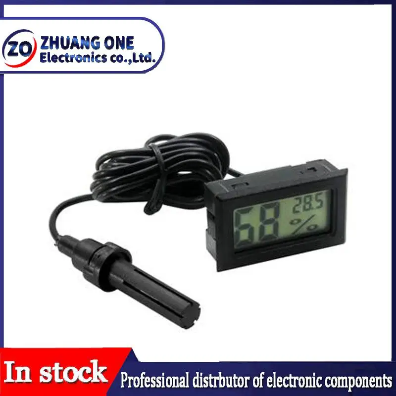 Mini LCD digital thermometer used for freezer temperature - 50-110℃ refrigerator thermometer indoor and outdoor waterproof probe