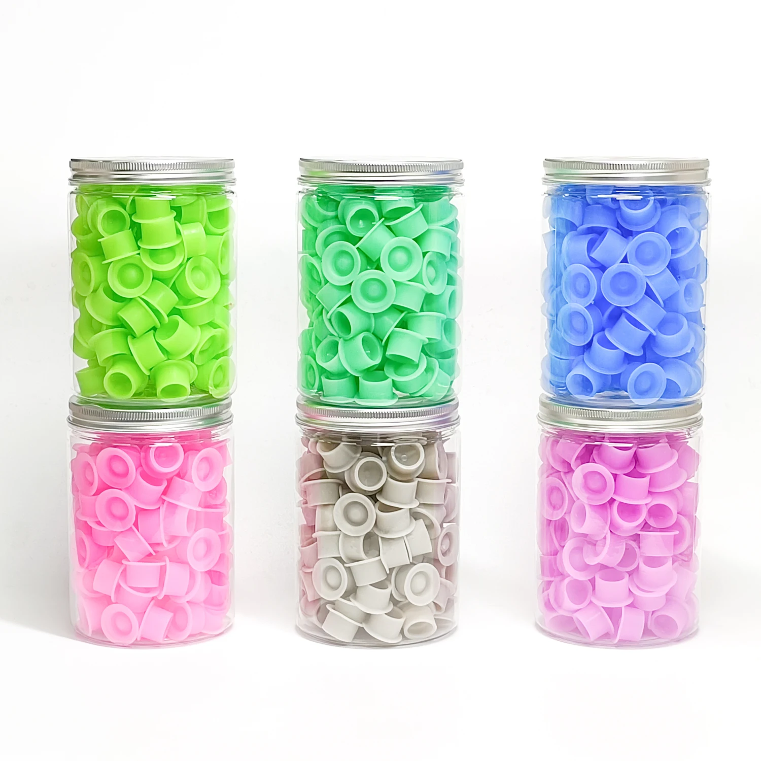 100pcs Tattoo Ink Cups Disposable Silicone tattoo ink container Canned round ink Caps Permanent Makeup Container Tattoo supplies