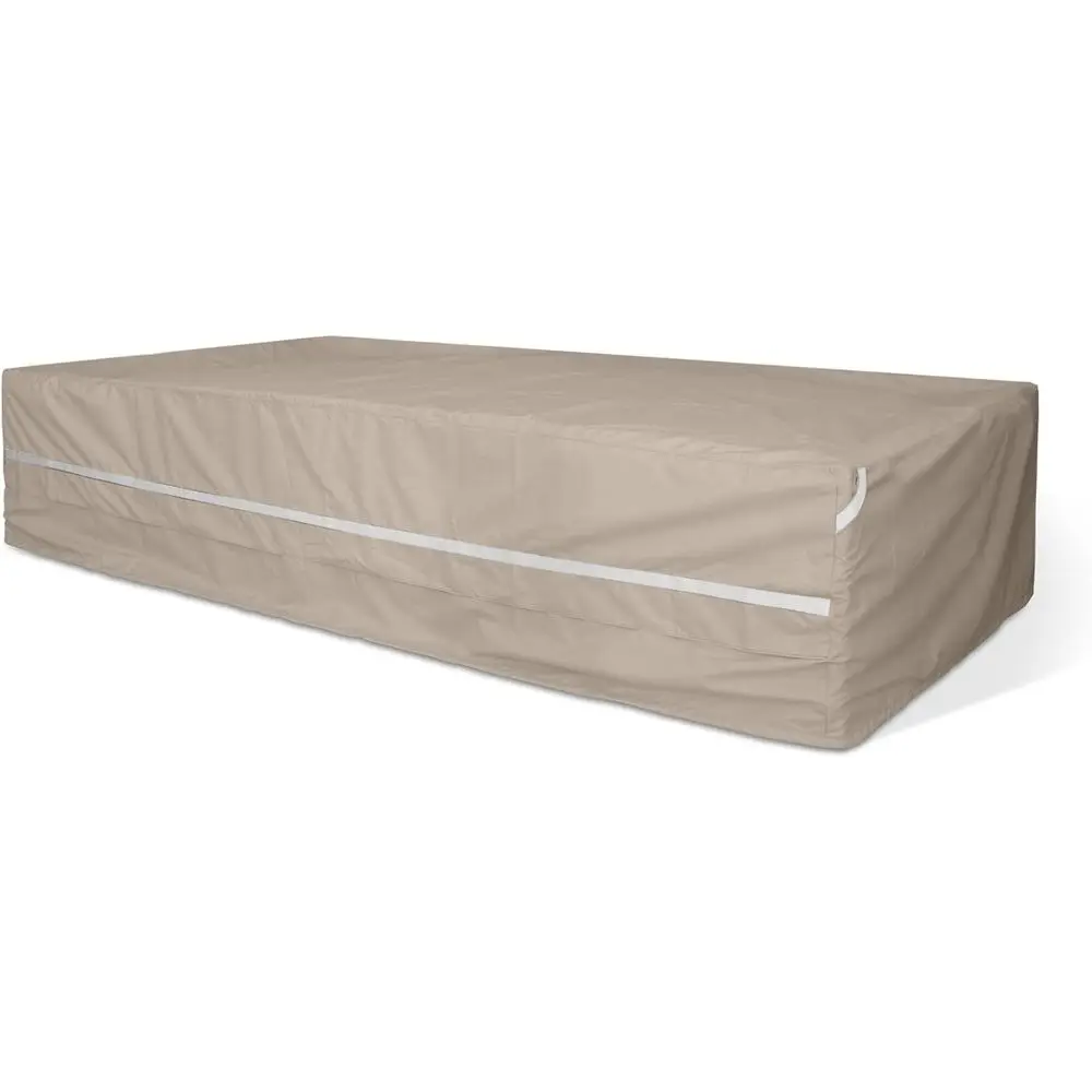 

All-Weather 900D Polyester Outdoor Sectional Cover, Mesh Vents, 138W x 68D x 30H, Clay
