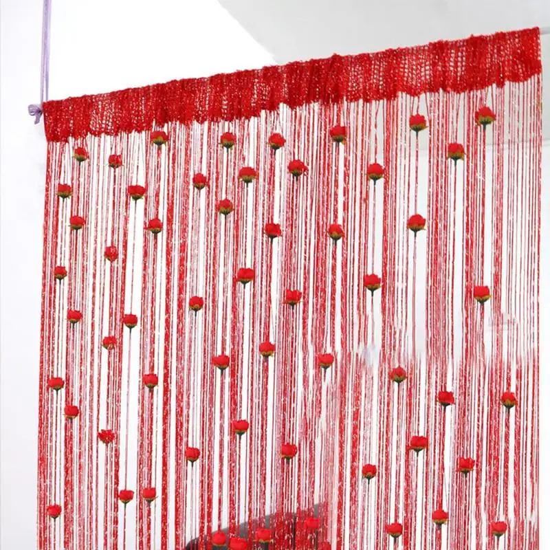 Drape for Door Beaded Drapes Door Drape Privacy Door Drape Window Panel Room Decor Room Divider Rose Door Frame Tassel