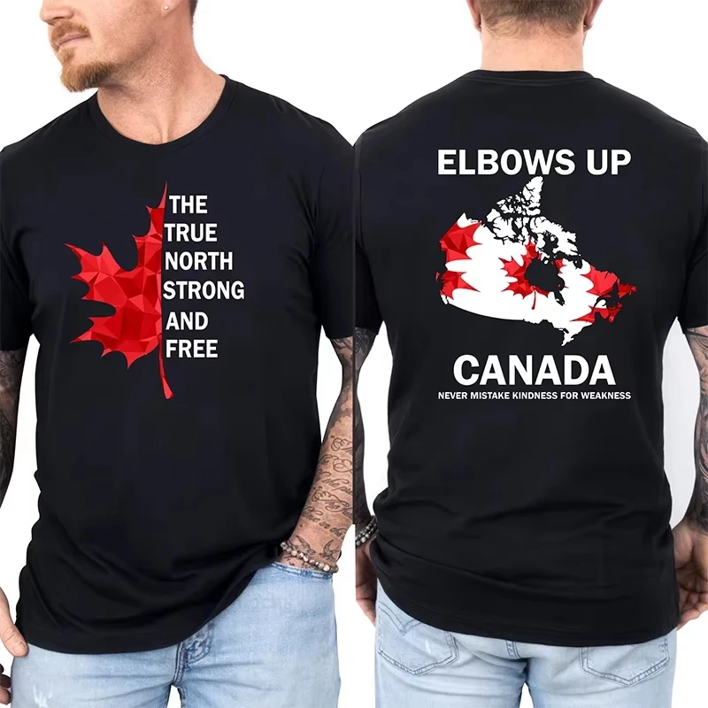 Elbows Up Canada Shirt True North Strong and Free Proud Canadian T-Shirt Canada Is Not for Sale Tees for Men Women Clothing