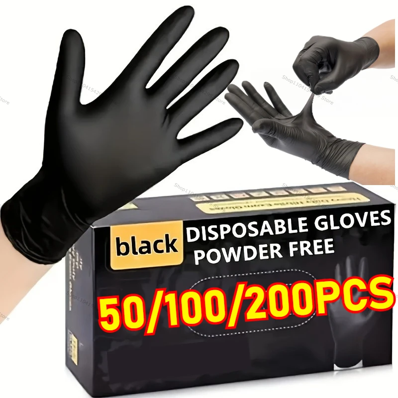 

2026 New Gloves Disposable Nitrile Black Xl Latex Gloves Pvc Gloves Housework Cleaning Car Industry Gardening Cooking Tools