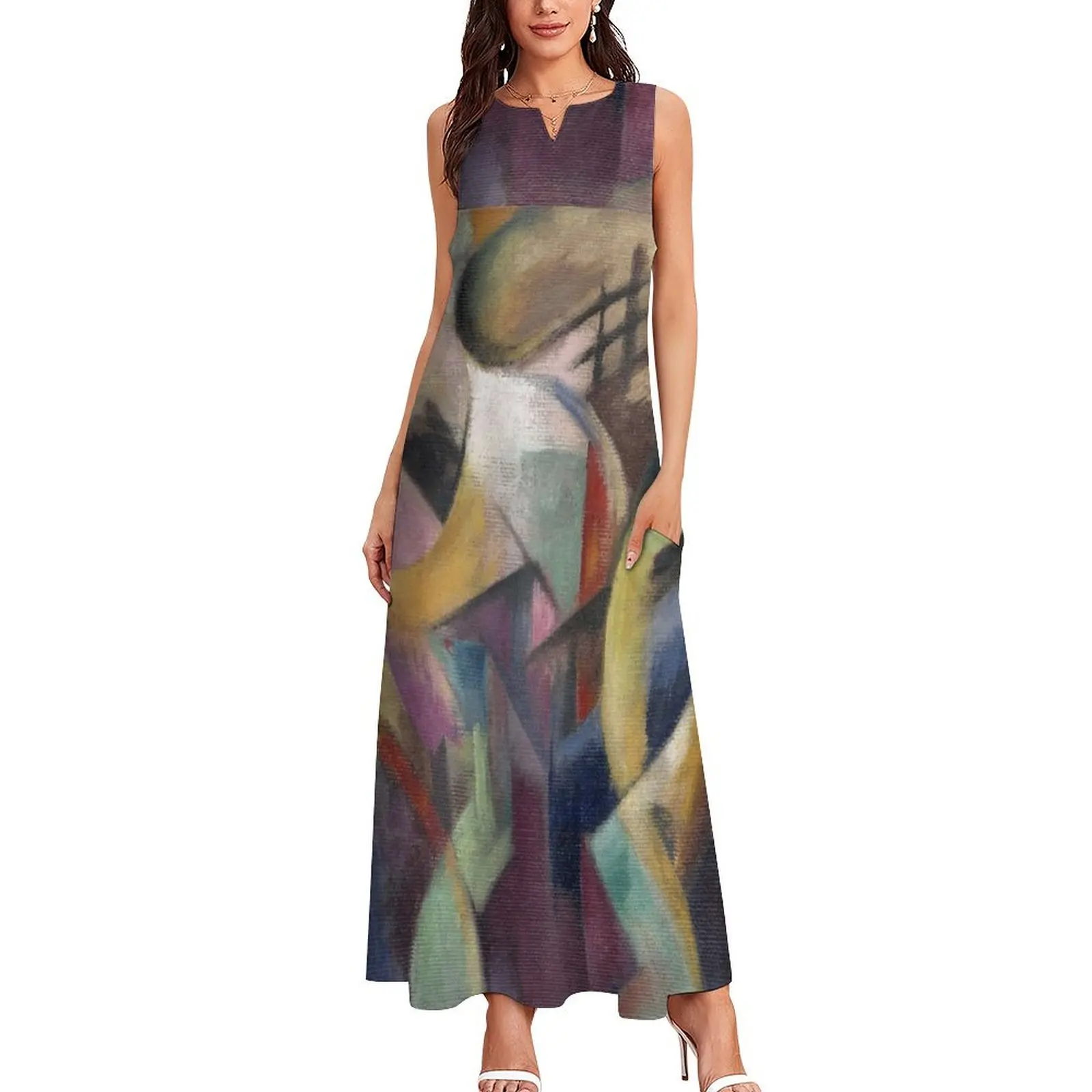 Franz Marc - Small Composition I Long Dress women's summer jumpsuit dress women summer womans clothing