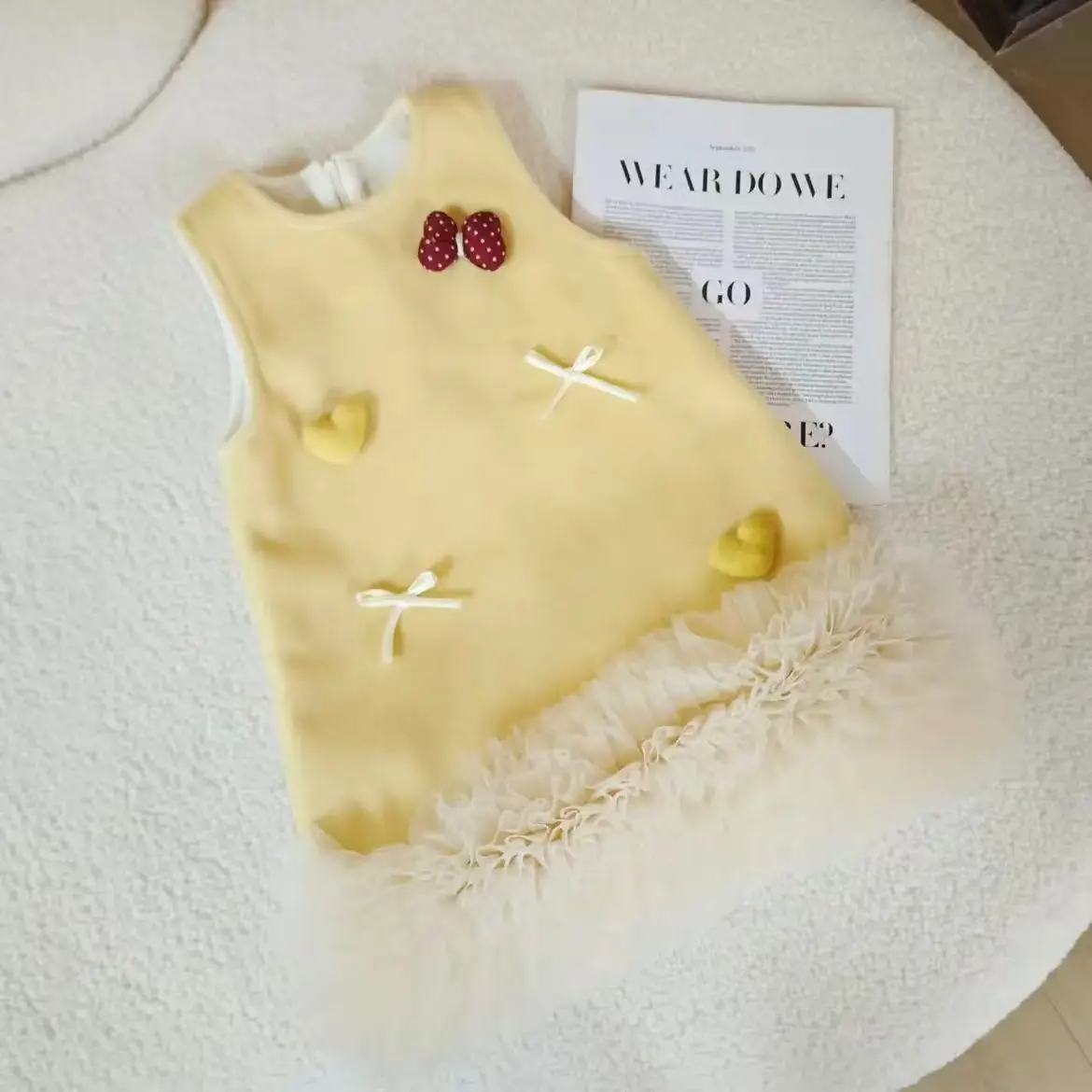 

Girls' Velvet Winter Clothes 2026 Autumn And Winter new Style Children's Western-style Vest Baby Princess Dress