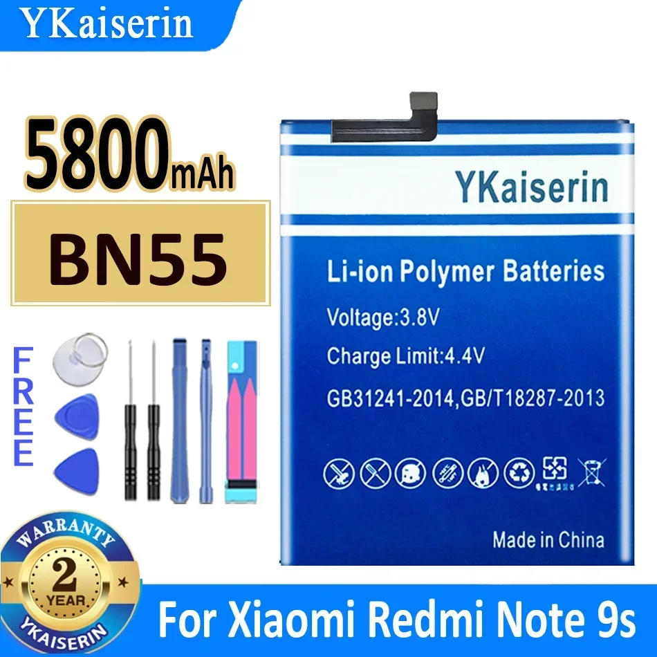 

Аккумулятор ykaisin BN55 для Xiaomi Redmi Note 9s 9 S Note9s /note 9 5G 10X 4G/ Note 9 4G аккумулятор + трек №