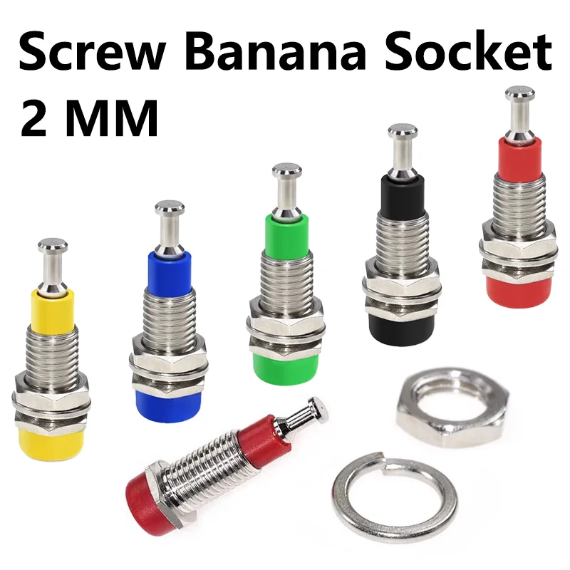 

20PCS 2mm Banana Socket Connector Electrical Terminal Nut Banana Plug Jack Electrical Test Hole DIY Parts Connector