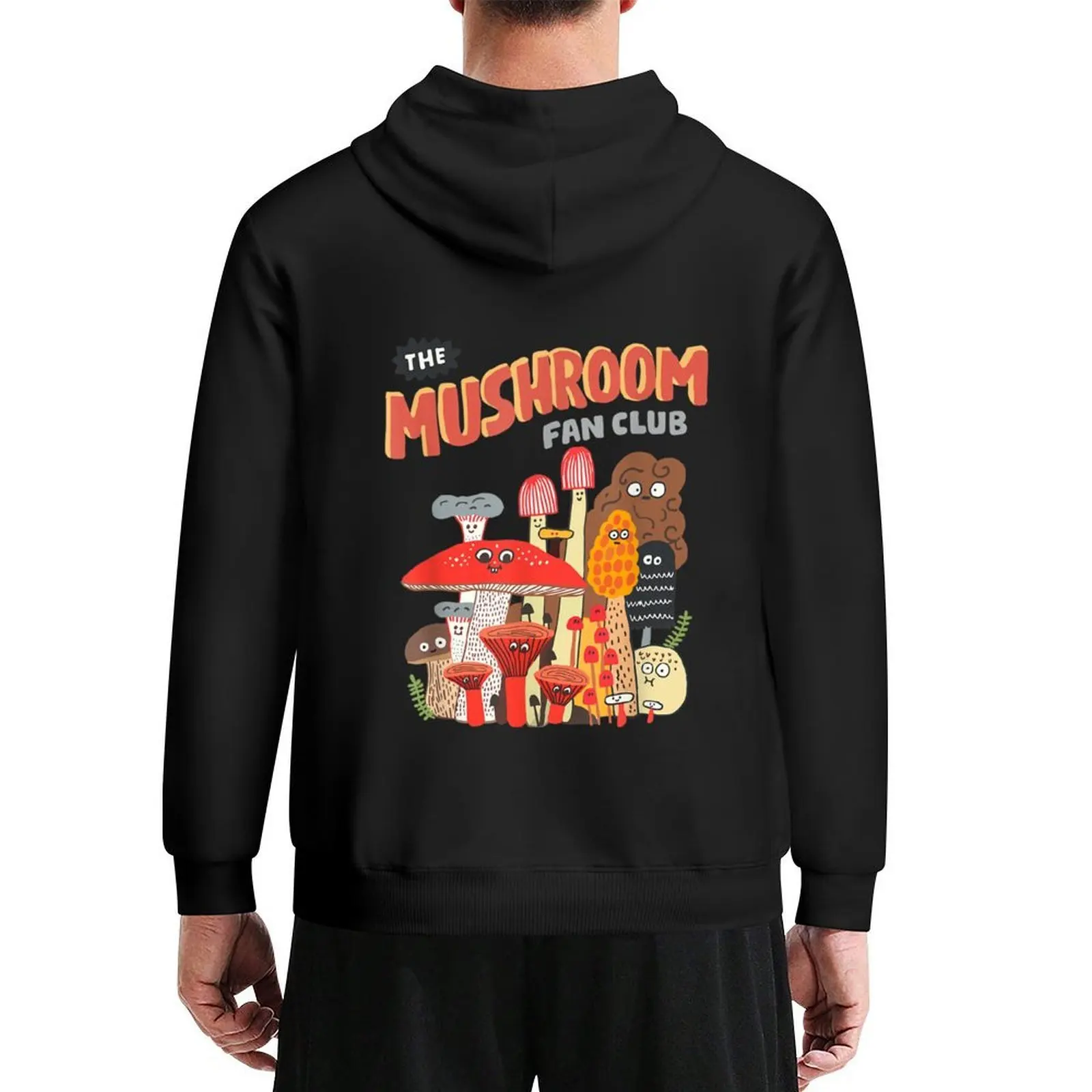 

The Mushroom Fan Club Retro Cute Cottagecore Mushroom Hat Hoodie men clothing korean style clothes men's hoodies