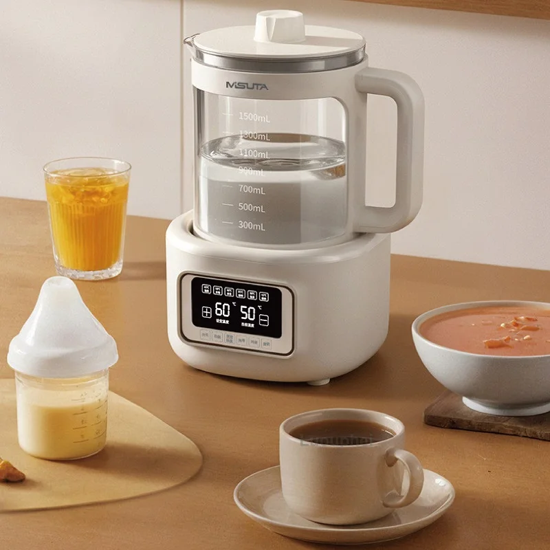 

1.5L Electric Kettle Full Glass Baby Milk Powder Regulator Temperature Control Baby Water Cup Multifunctional Health Pot 600W