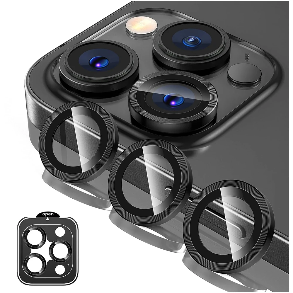 

Защитная крышка для объектива камеры из закаленного стекла для iPhone 17 Air 16 15 Pro Max 14 Plus 13 Mini 12 11 15Pro 14Pro Аксессуары для телефонов