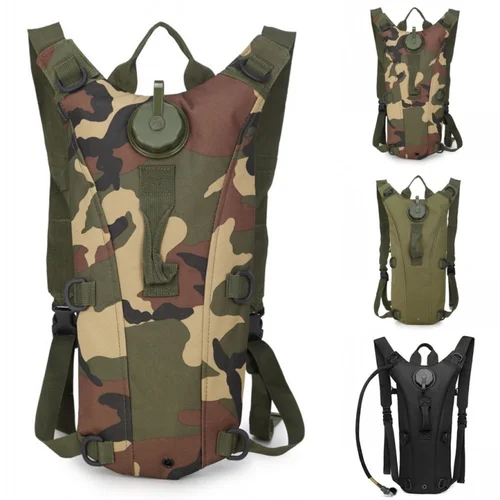 Bolsa de agua impermeable para deportes al aire libre, mochila de viaje, ciclismo, montañismo, táctica Oxford, conveniente, botella de agua, 3L