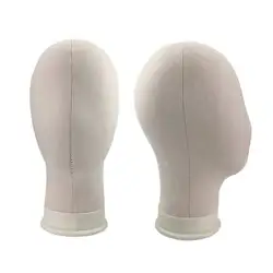 New Canvas Block Head 21/23inch Mannequin Manikin Head for Hairstyling Displaying Making Canvas Head Wig Modeling Dummy Head