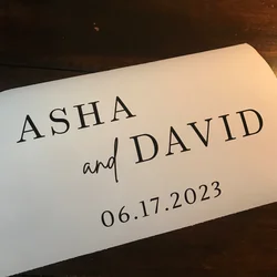 Vinyl Stickers Personalized Wedding Sign Vinyl Decal Custom Name Date Wedding Decor Custom Stickers Bridal Party Souvenirs