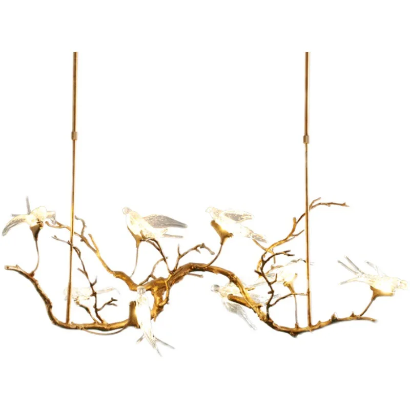 

Postmodern light luxury all copper branches restaurant chandelier creative luxury