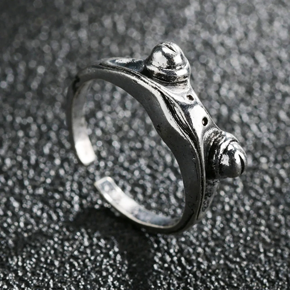 Retro Animal Rings Big Eyes Male Gothic Punk Ancient Beast Open Rings Gift Adjustable Size Jewelry Wholesale