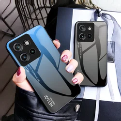 Gradient Tempered Glass Hard Back Cover Case Silicone Bumper for Motorola Edge 50 Neo Moto S50 ThinkPhone 25 Thinkphone25 5G